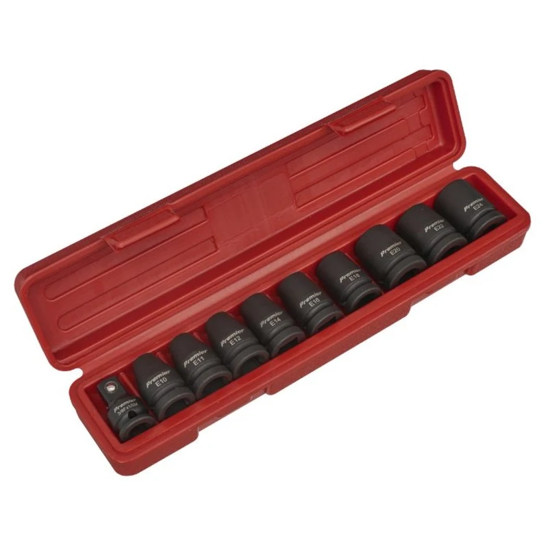 Sealey Impact TRX-Star* Female Socket Set 10pc 1/2" Drive (Premier)